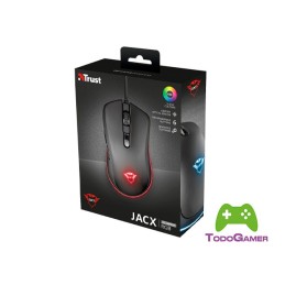 MOUSE GAMER TRUST GXT 930 JACX 6400DPI USB NEGRO 6 BOTONES
